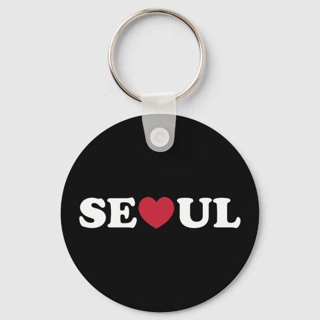 Seoul Kärlek Heart Nyckelring (Framsida)