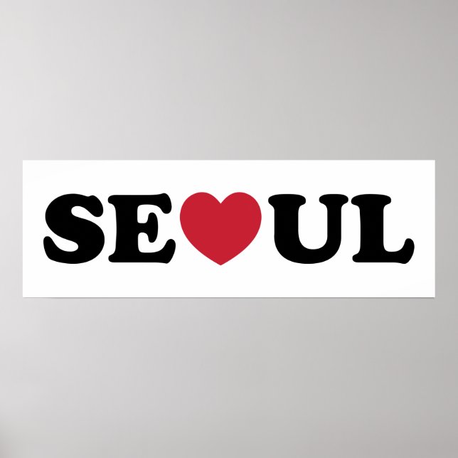 Seoul Kärlek Heart Poster (Framsidan)