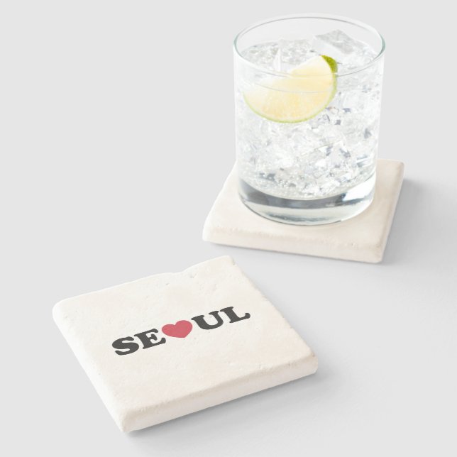 Seoul Kärlek Heart Stenunderlägg (Sidan)