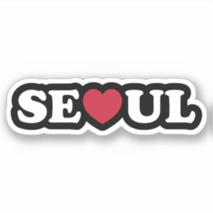 Seoul Kärlek Heart Sticker Klistermärken