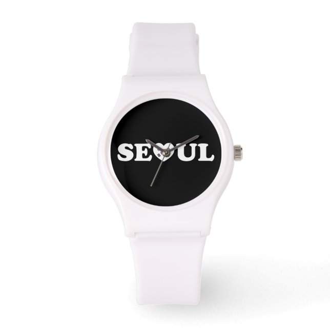 Seoul Kärlek Heart Taegeukgi Flagga Armbandsur (Framsida)