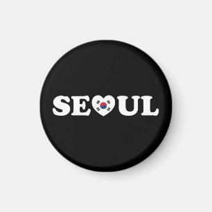 Seoul Kärlek Heart Taegeukgi Flagga Magnet