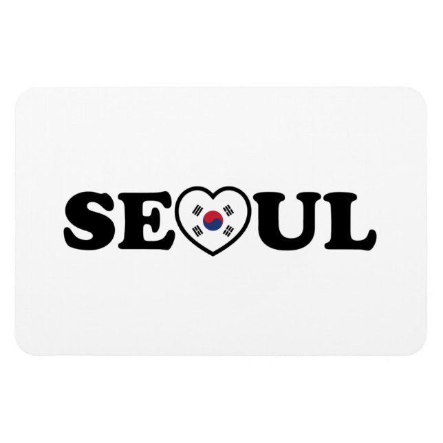 Seoul Kärlek Heart Taegeukgi Flagga Magnet (Horisontell)