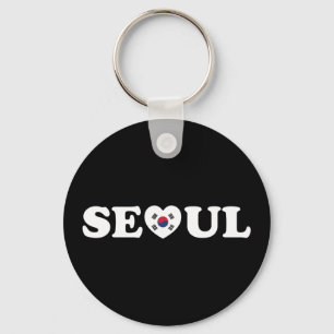 Seoul Kärlek Heart Taegeukgi Flagga Nyckelring