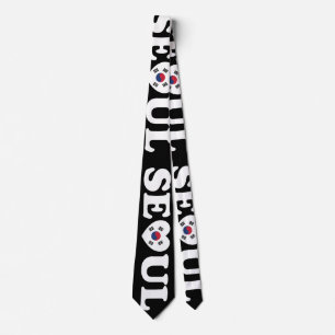 Seoul Kärlek Heart Taegeukgi Flagga Slips