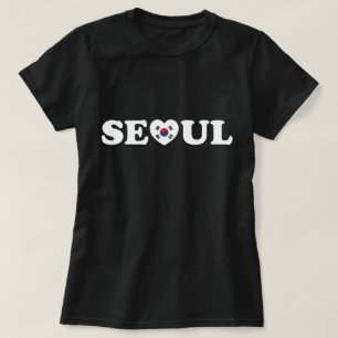 Seoul Kärlek Heart Taegeukgi Flagga T Shirt