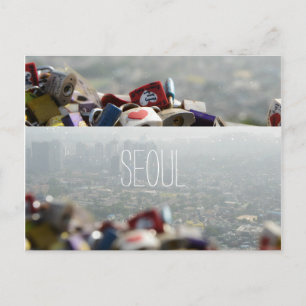 Seoul kärlekslås vykort