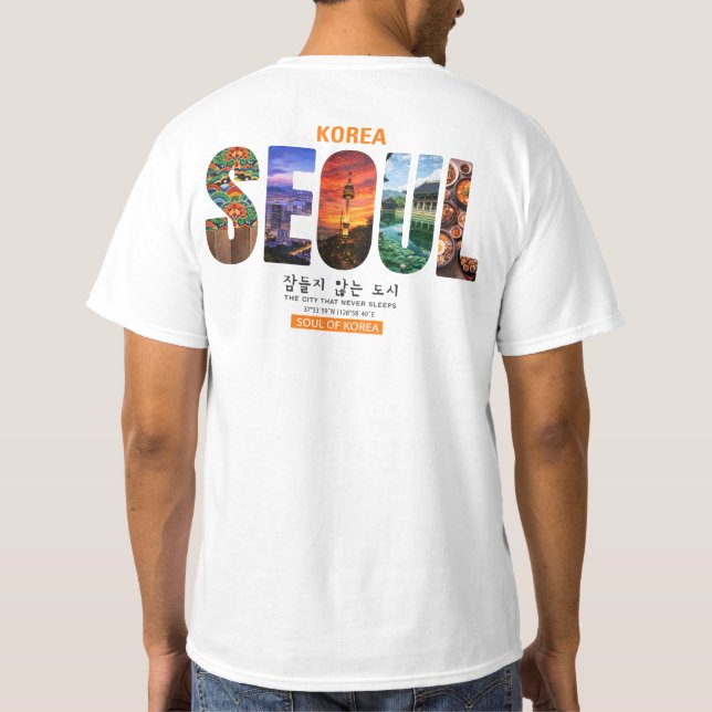 Seoul Korea Vintage Resemåls T-Shirt (Baksida)