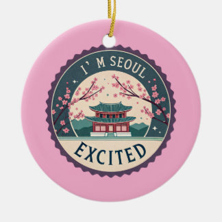 Seoul Sisters Korea Travel Memory Ceramic Ornament