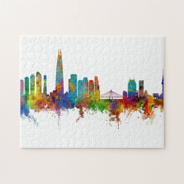Seoul Skyline Sydkorea Pussel (Horisontell)