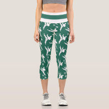 Seoul Spirit Sports Leggings White på Grönt