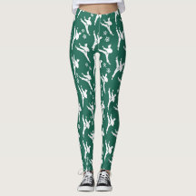 Seoul Spirit Sports Leggings White på Grönt