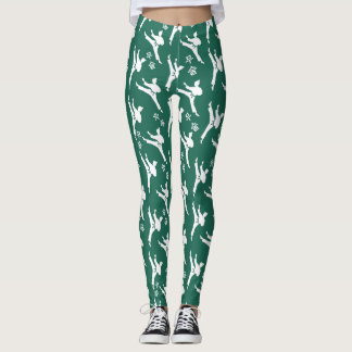 Seoul Spirit Sports Leggings White på Grönt