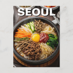 Seoul Sydkorea Bibimbap Vykort