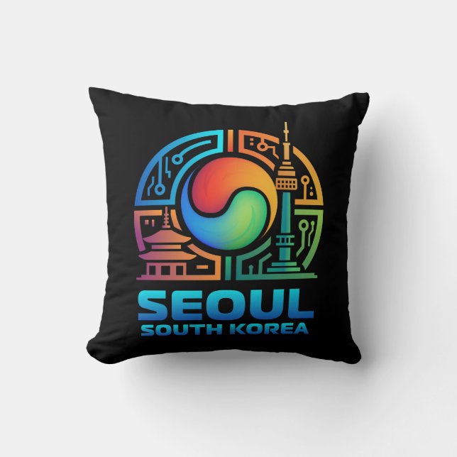 Seoul Sydkorea Kudde (Framsida)