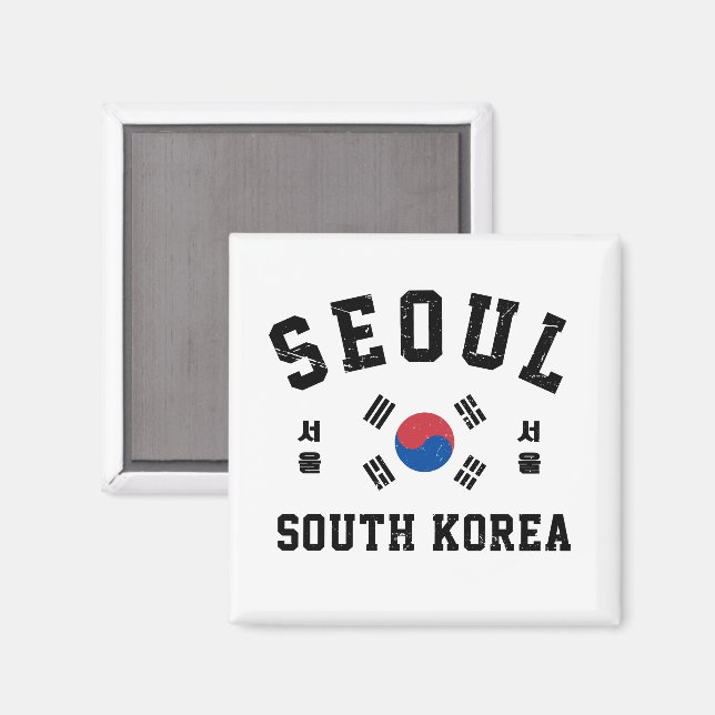 Seoul Sydkorea  Magnet (Front/Back)