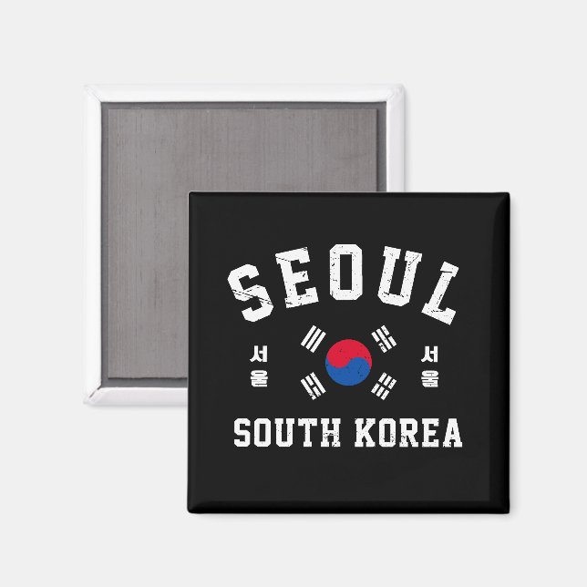 Seoul Sydkorea  Magnet (Front/Back)