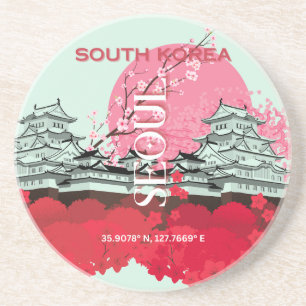 Seoul Sydkorea Resa Konst Underlägg
