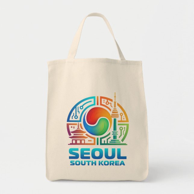 Seoul Sydkorea Tygkasse (Framsidan)
