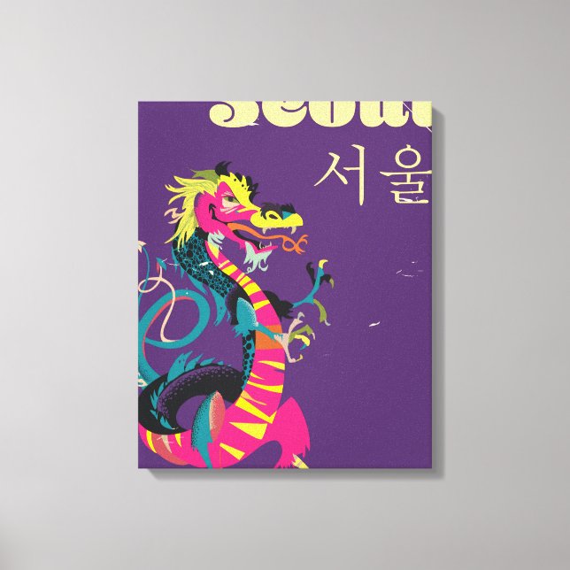 Seoul sydkoreansk reseinformation affisch canvastryck (Framsida)