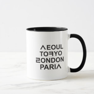 SEOUL TOKYO LONDON PARIS MUGG