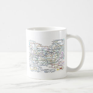 Seoul tunnelbanankarta kaffemugg