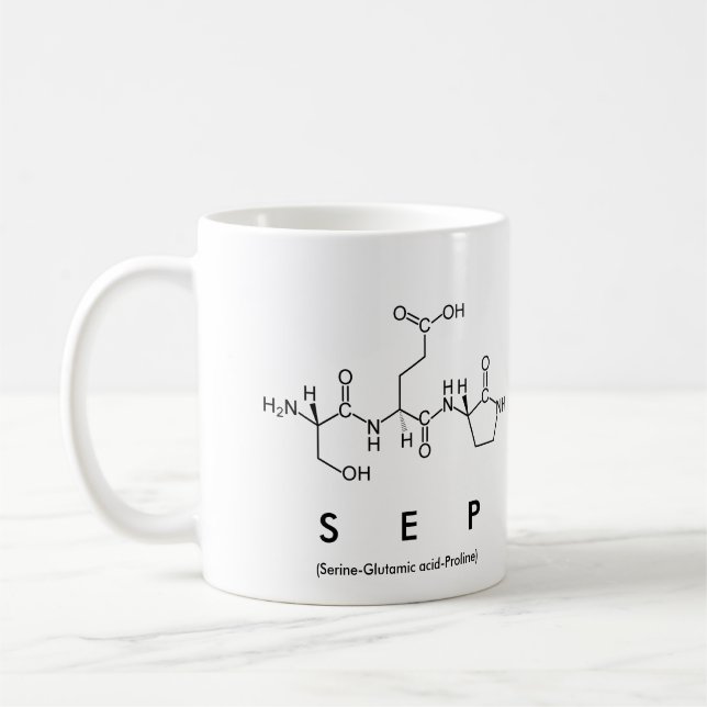 Sep peptide namn mugg (Vänster)