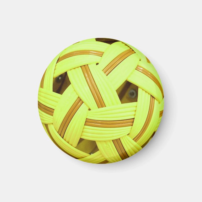 Sepak Takraw boll Gult Sports Magnet (Framsidan)