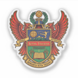 Sepak Takraw - heraldrisk logotyp Klistermärken