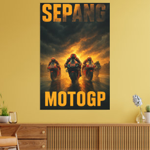 Sepang International Circuit MotoGP Malaysiska Gra Canvastryck