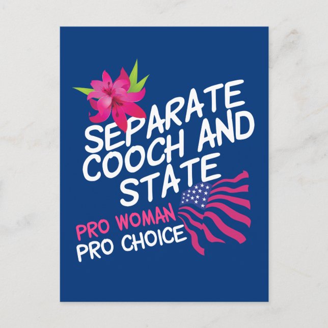 Separat Cooch State Funny Pro Choice Vykort (Framsida)