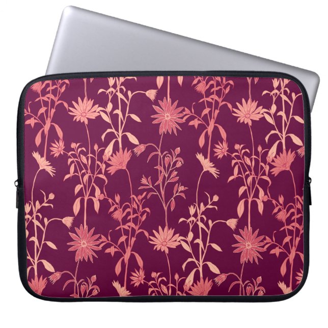 Separat Inslag: Vintage för Blommigt Laptop Fodral (Framsidan)