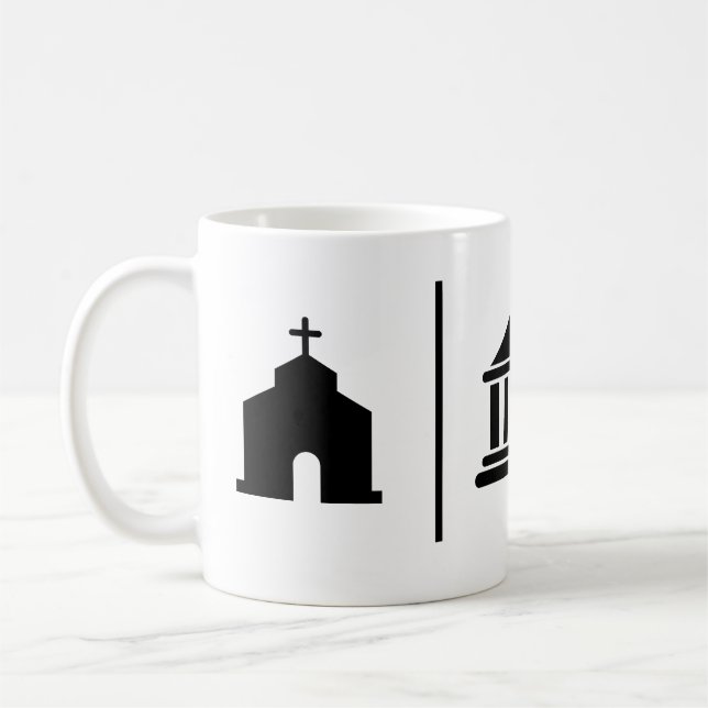 Separat kyrka och stat kaffemugg (Vänster)