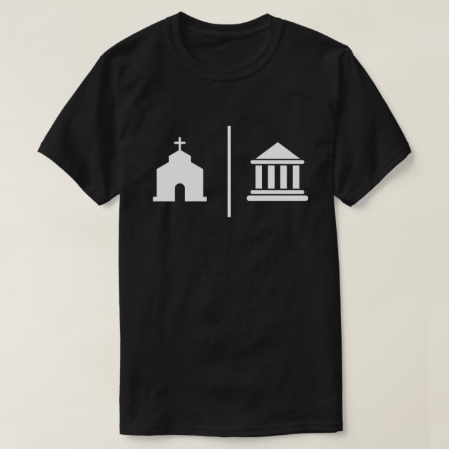 Separat kyrka och stat t shirt (Design framsida)