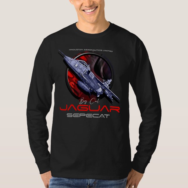 Sepecat Jaguar English Fransk fighterjet T Shirt (Framsida)