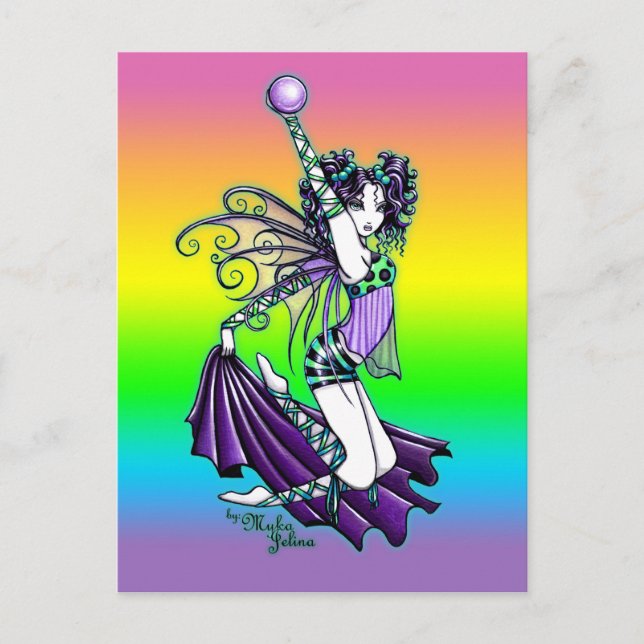 "Sepheria" Cute Celestal Dancing Fairy Postcard Vykort (Framsida)