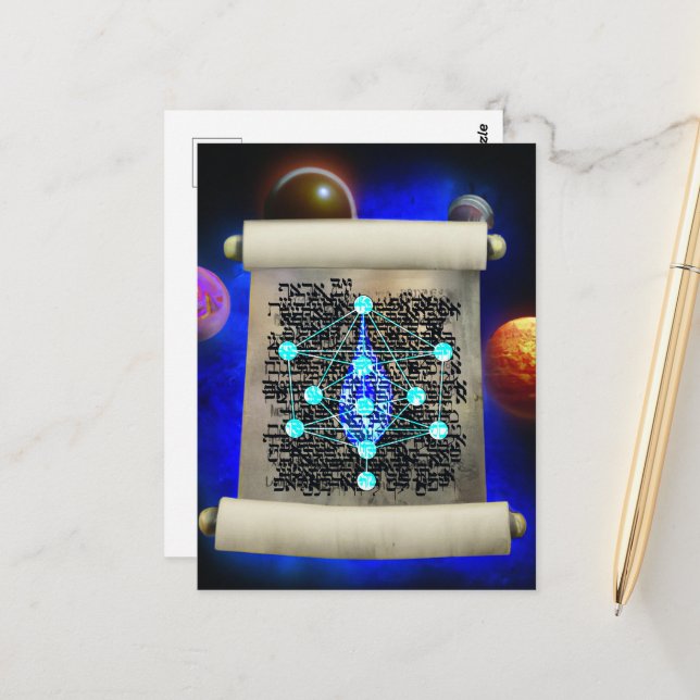 Sephirot Skapande världen Vykort (Fram/Back In Situ)