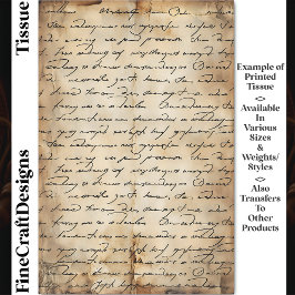 Sepia Åldras Papper Elegant Skriva DC8a Decoupage