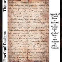 Sepia Åldras Papper Elegant Skriva DC8b Decoupage