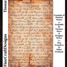 Sepia Åldras Papper Elegant Skriva DC8c Decoupage