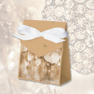 Sepia Angel Vinge och Specks of Guld Presentaskar