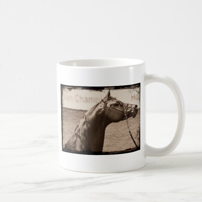 Sepia arabisk hingst kaffemugg (Höger)