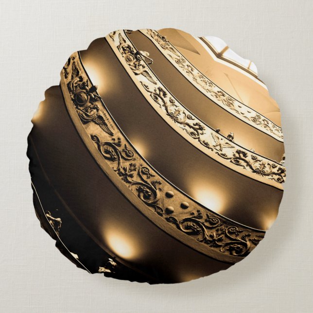 Sepia Architecture Rund Kudde (Framsidan)