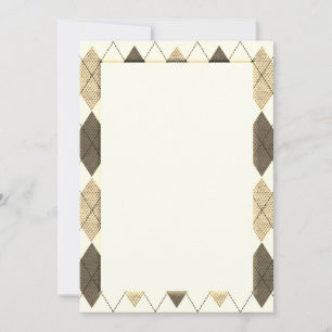 Sepia Argyle Mönster DIY Card Kort