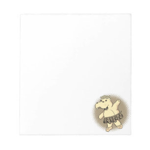 Sepia Ballerina Hippo med Tutu Anteckningsblock