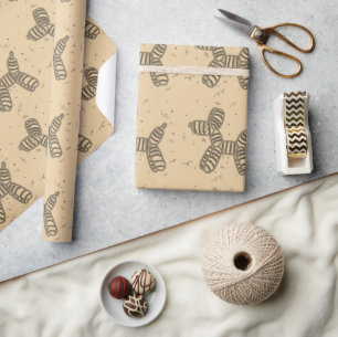 Sepia Balloon Party Wrapping Papper Presentpapper