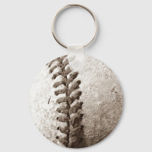 Sepia Baseball Nyckelring