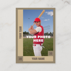 Sepia Baseball Trading Card - Anpassningsbar Stats