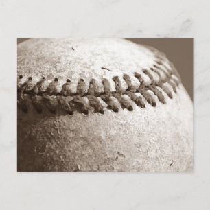 Sepia Baseboll Vykort