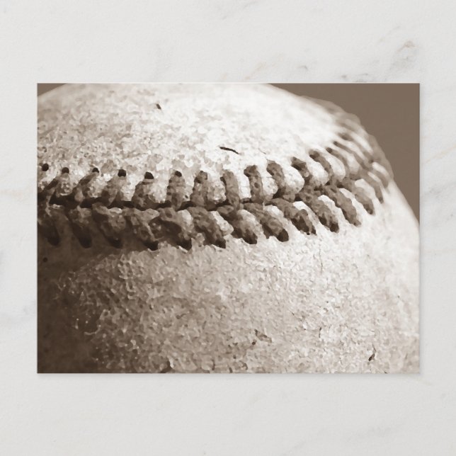 Sepia Baseboll Vykort (Framsida)